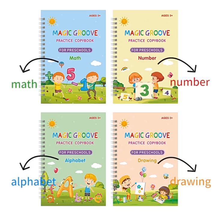 Čarobne dječije sveske za pisanje – Set 4 knjige + olovka sa dopunama