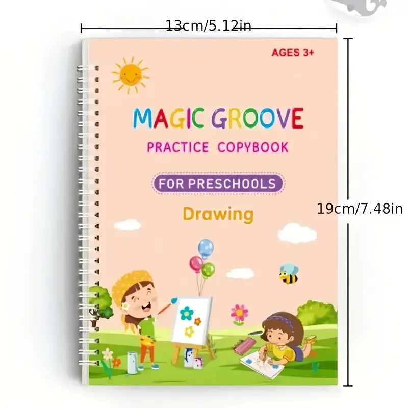 Čarobne dječije sveske za pisanje – Set 4 knjige + olovka sa dopunama