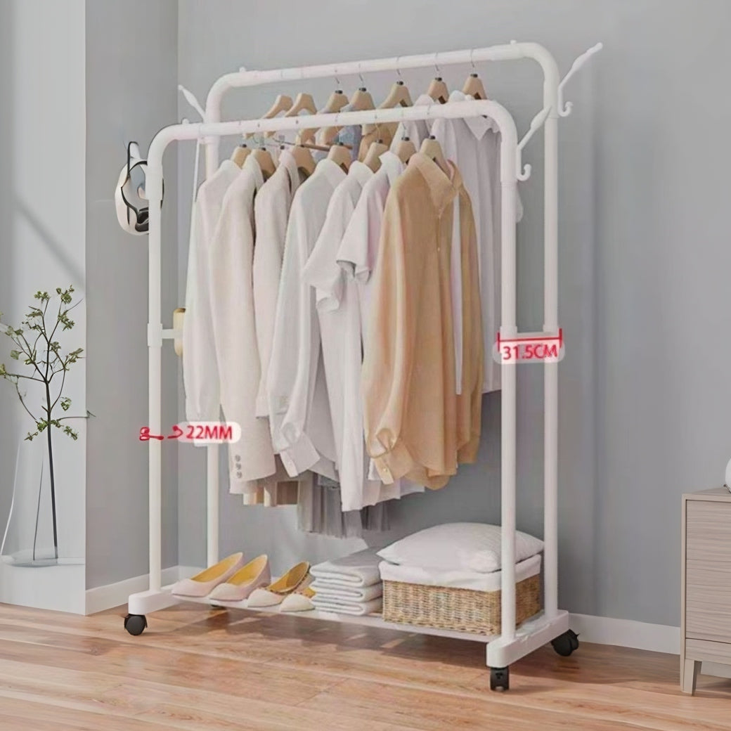 Moderni stalak za garderobu sa policama