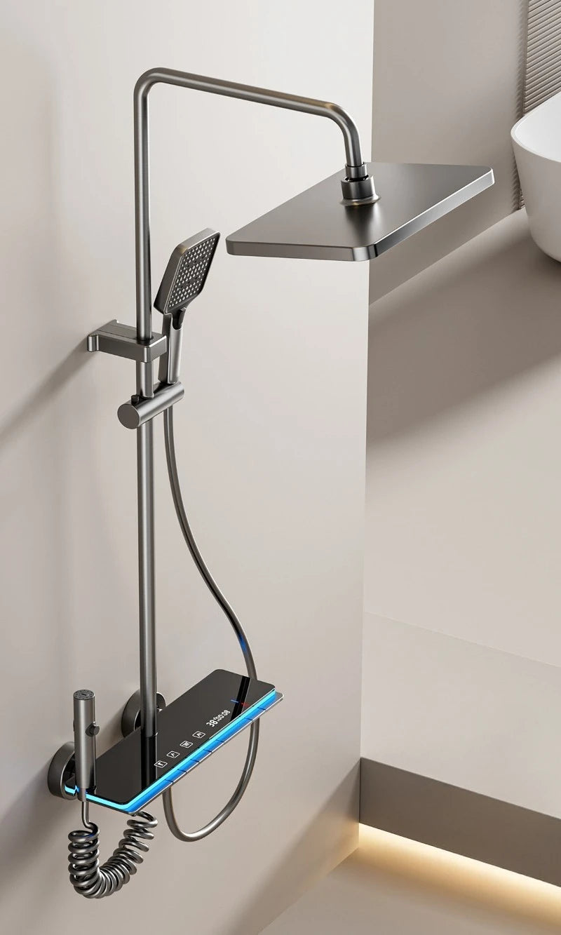 LED tuš set AquaThermo Pro – s digitalnim prikazom temperature