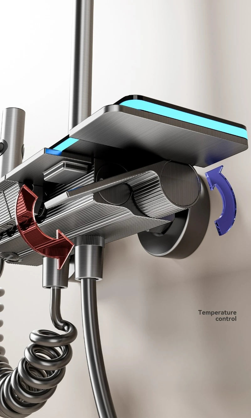 LED tuš set AquaThermo Pro – s digitalnim prikazom temperature