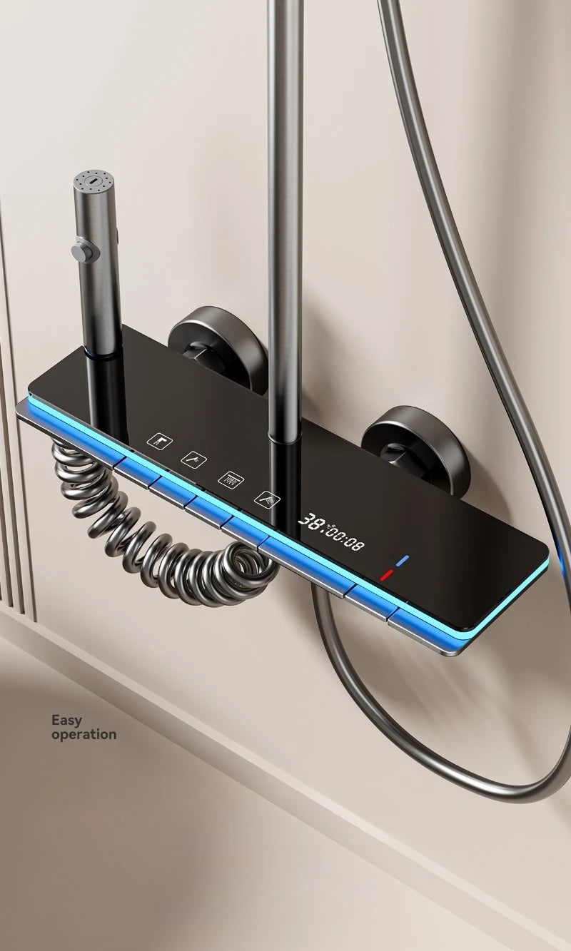 LED tuš set AquaThermo Pro – s digitalnim prikazom temperature