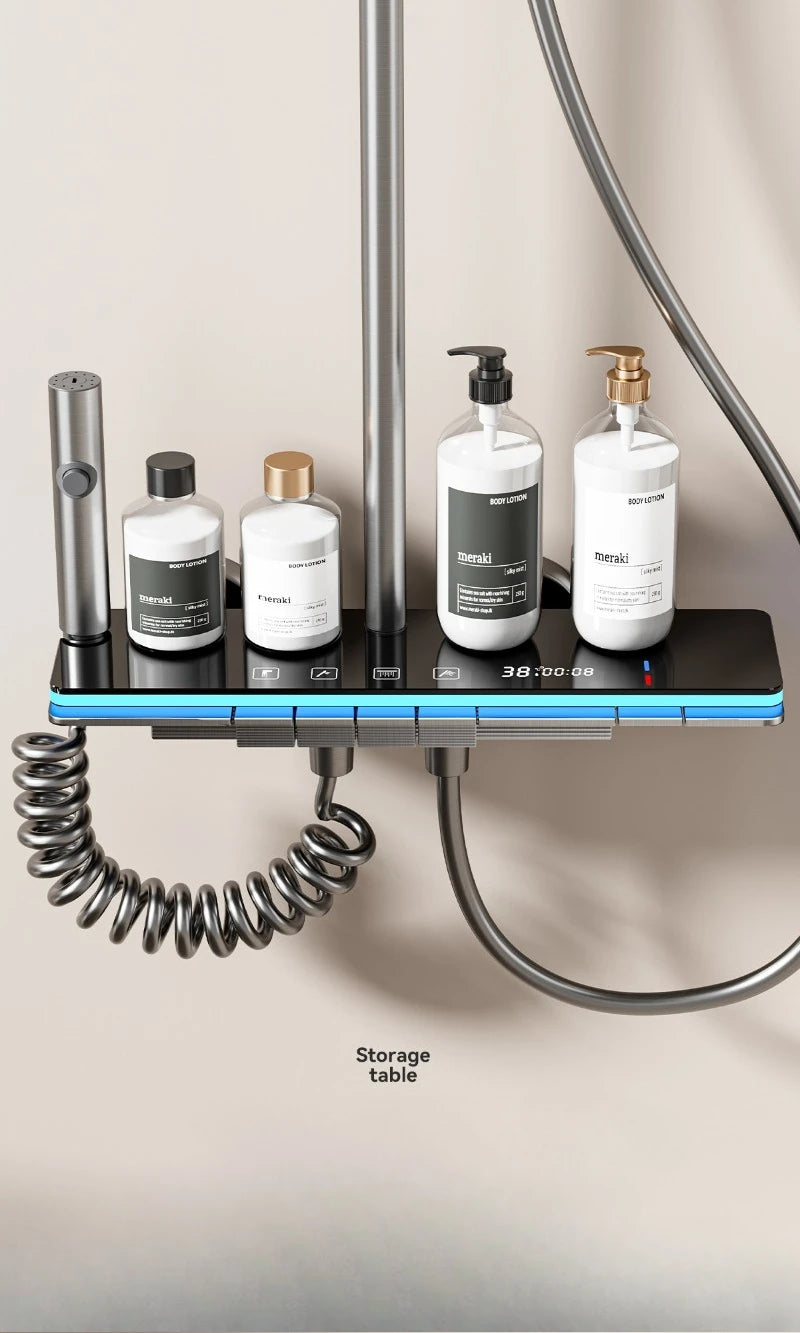 LED tuš set AquaThermo Pro – s digitalnim prikazom temperature