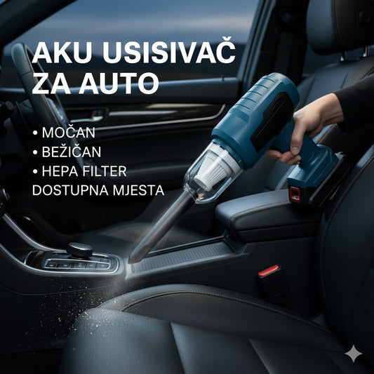 Akumulatorski prenosivi usisivač za auto – moćan i kompaktan